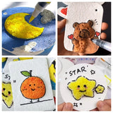 DIY Magisches 3D-Puffmalerei-Set – Kreatives Schwamm-Malset für Kinder & Familien
