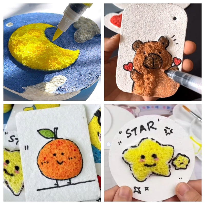 DIY Magisches 3D-Puffmalerei-Set – Kreatives Schwamm-Malset für Kinder & Familien