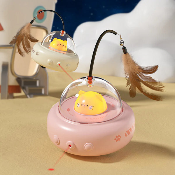 SpacePaws – Interaktives UFO Katzenspielzeug