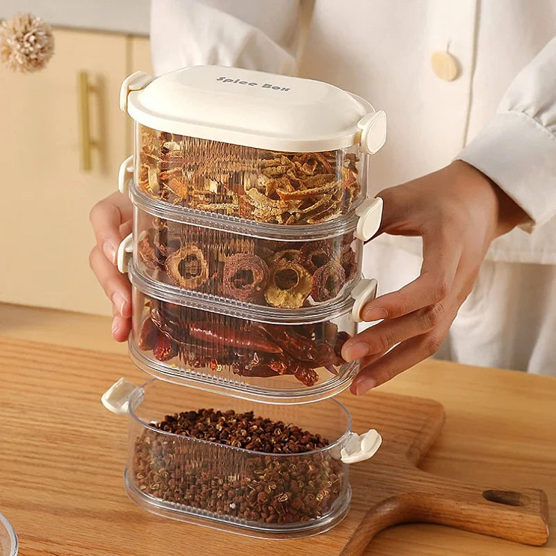SpiceTower™ – Stapelbare Gewürzboxen mit Frischeverschluss