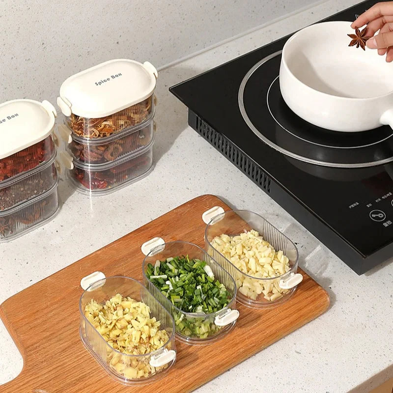 SpiceTower™ – Stapelbare Gewürzboxen mit Frischeverschluss