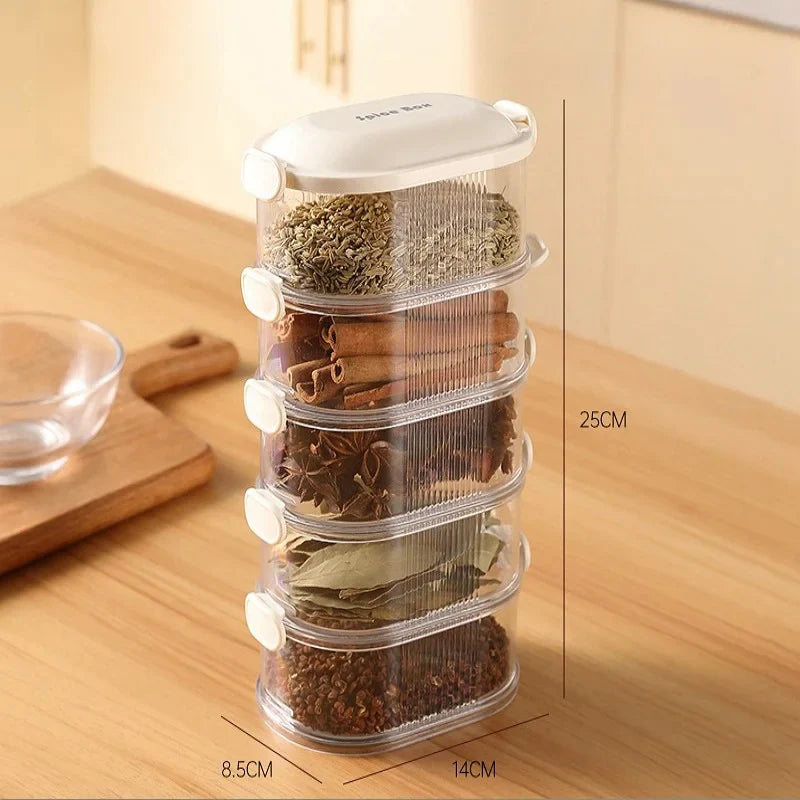 SpiceTower™ – Stapelbare Gewürzboxen mit Frischeverschluss
