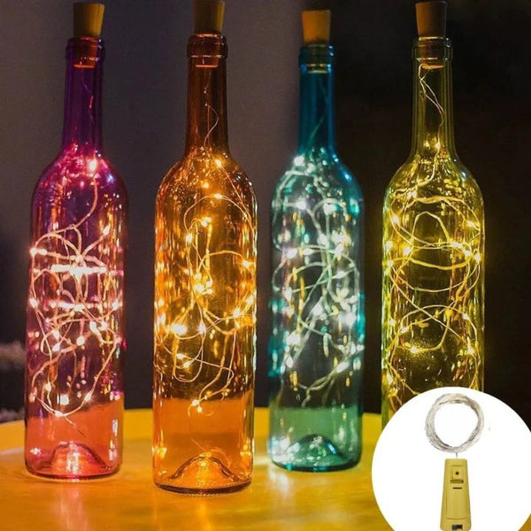 5 Stück LED-Flaschenlichter – Magische DIY-Korkbeleuchtung