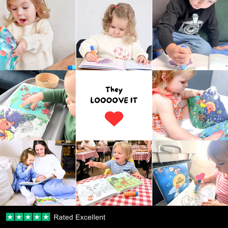 (1+1 GRATIS) Clara Aqua-Color Buch – Malen mit Wasser, staunen wie von Zauberhand