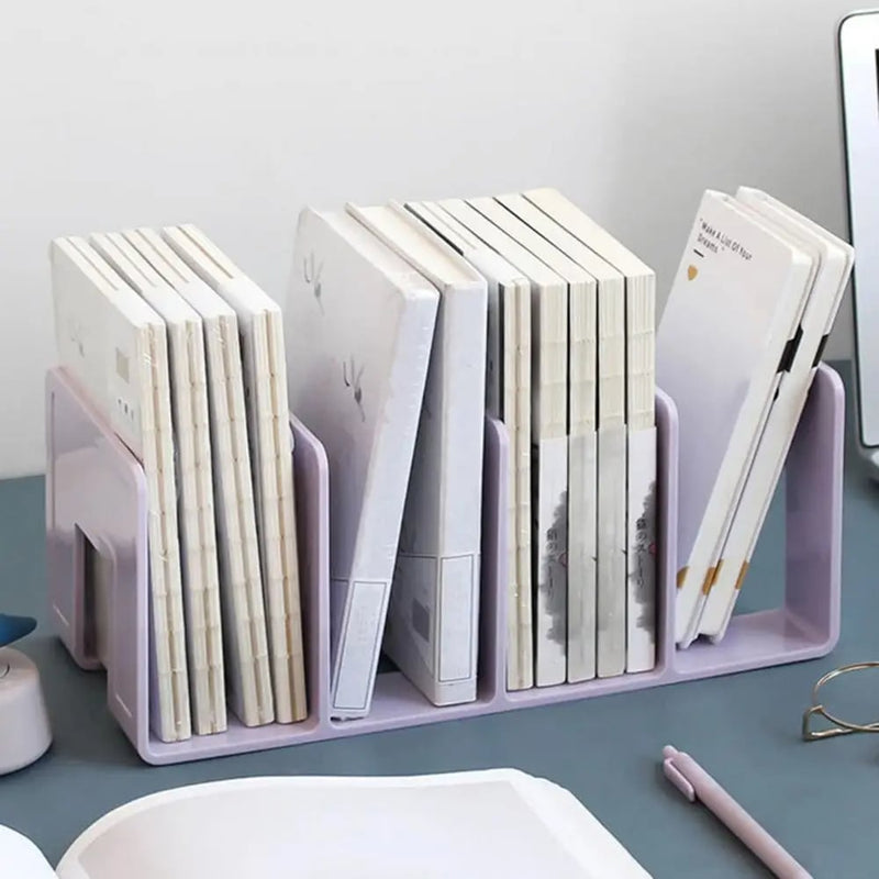 1+1 GRATIS | Stabiler 4-Fach-Buchorganizer – Halten Sie Ihren Schreibtisch ordentlich