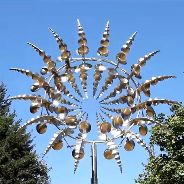 Magische Metall-Windskulptur – Faszinierende Gartendekoration
