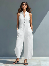 Veloura-Jumpsuit aus Leinen – Lässiger Stil, unendlicher Komfort