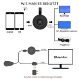 Kabelloser 1080p Bildschirm-Adapter für sofortige Spiegelung
