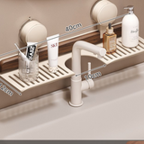 Walnora – Saugnapf Waschbeckenablage im Walnuss Design