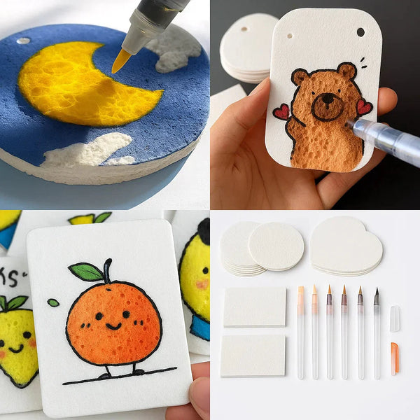DIY Magisches 3D-Puffmalerei-Set – Kreatives Schwamm-Malset für Kinder & Familien