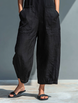 Veloura-Jumpsuit aus Leinen – Lässiger Stil, unendlicher Komfort