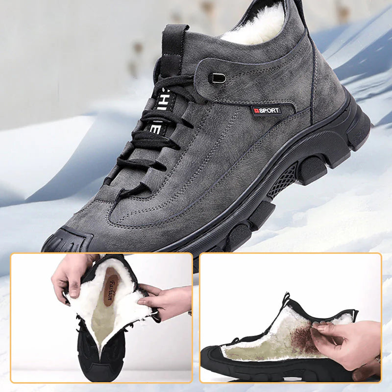 NordWool Leather Sneaker – Warm gefüttert für Winterkomfort