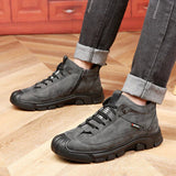NordWool Leather Sneaker – Warm gefüttert für Winterkomfort