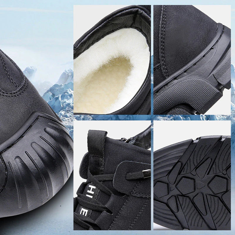 NordWool Leather Sneaker – Warm gefüttert für Winterkomfort